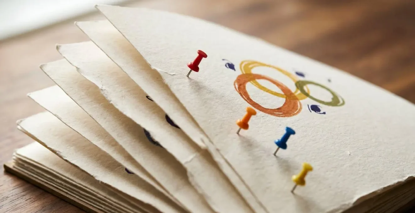 Calendar pages with marked dates and hotel reservation planning notes